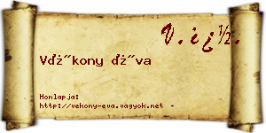 Vékony Éva névjegykártya